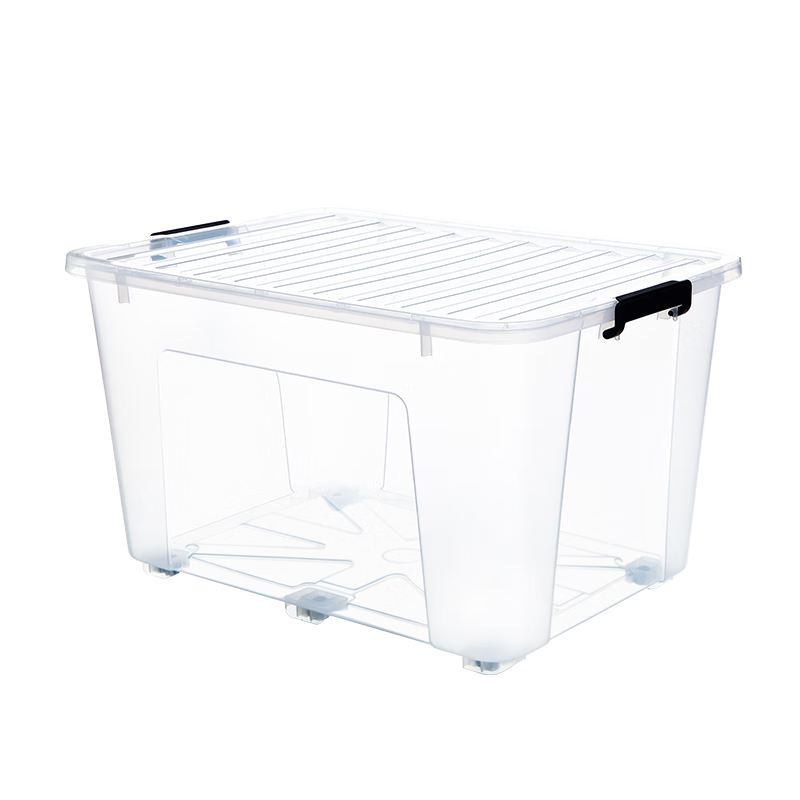 JD Original Plastic Clothes Storage Box, Extra Large Size, for Quilts And Toys Organization, Car Storage Box, 170L Capacity, Transparent, with Wheels