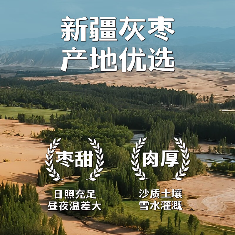 十月稻田 新疆灰枣 500g 若羌红枣 小枣 休闲零食 泡水煮粥补气血 八宝粥