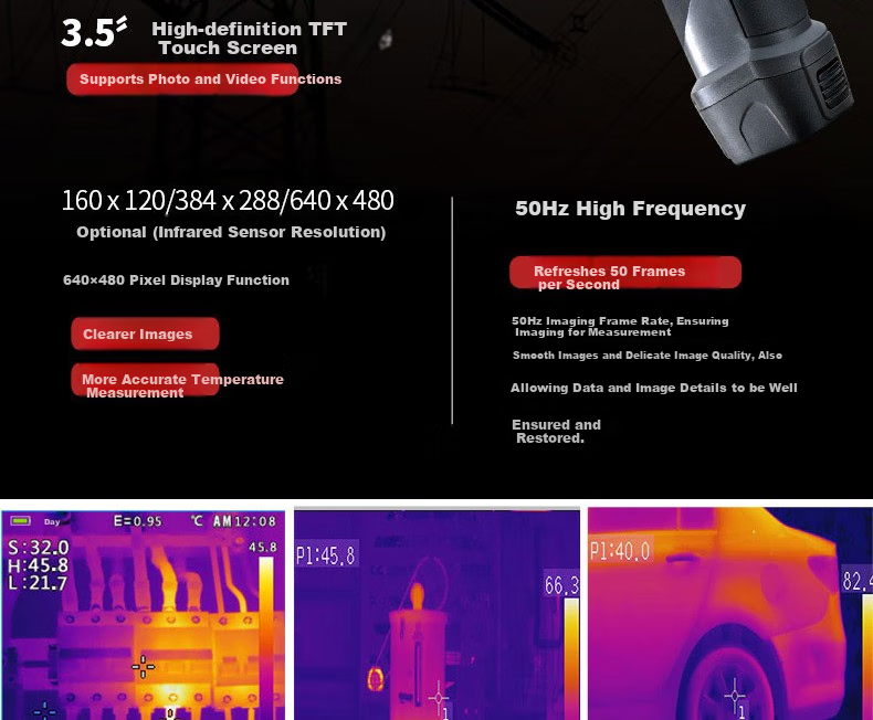 CEM DT-9897 Infrared Thermal Imager, High-Precision Infrared Imaging for Power Fault Detection And Underfloor Heating Leak Detection, Intelligent Thermal Camera 18