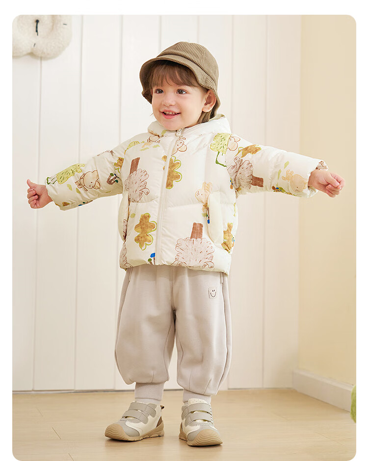 BALABALA Kids Down Jacket Girls Baby Thick Warm Goose Down Coat Winter Boys 2025 New Season Outerwear Trendy Top 4