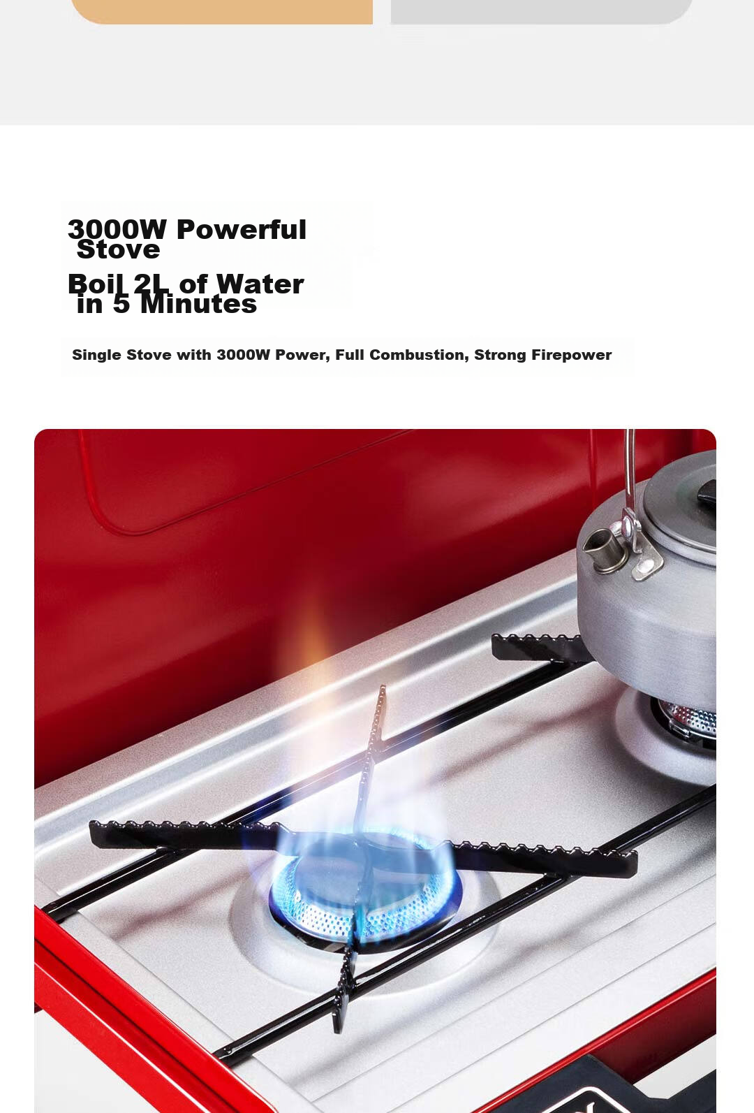 E-Rover Outdoor Camping Barbecue Stove, Portable Gas Stove for Camping, Portable Cooking Equipment 4