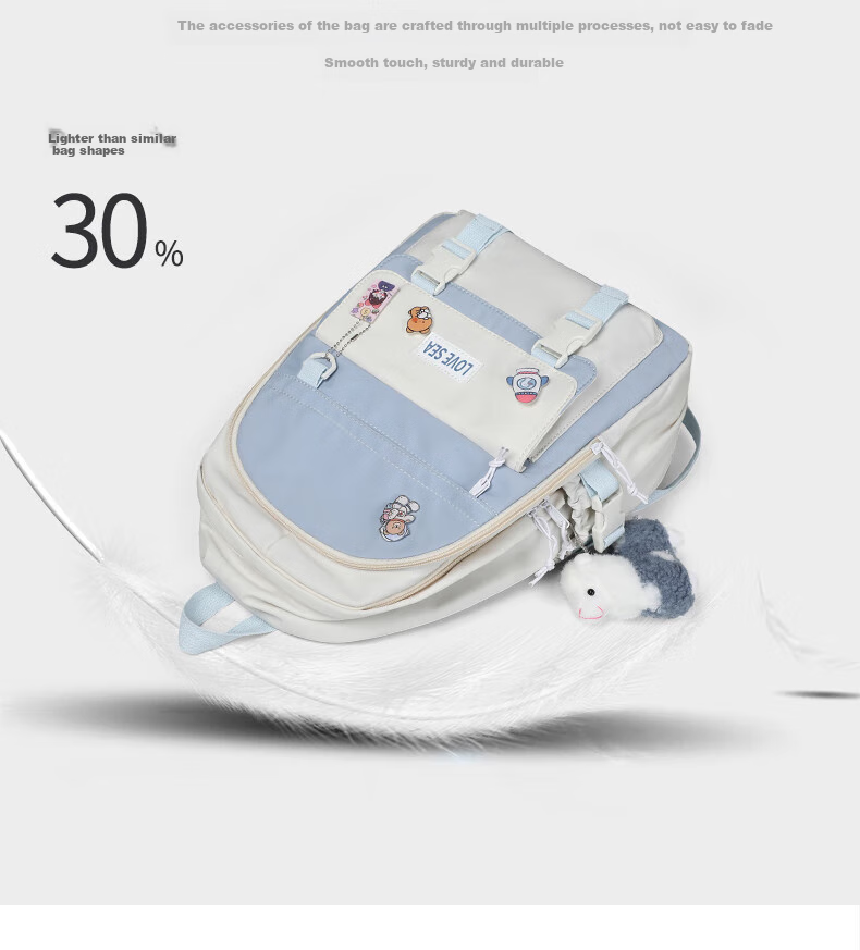 Aiqinghai Backpack Schoolbag for Primary And Middle School Students, Fashionable High-End Travel Sports Lightweight Casual Outing Bag 10