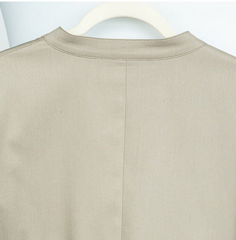 ROEYSHOUSE Waist-Cinching Commuter Dress, 2026 Autumn Collection, Elegant Tie-Waist Midi Skirt 07245, Khaki Green, Size S 18