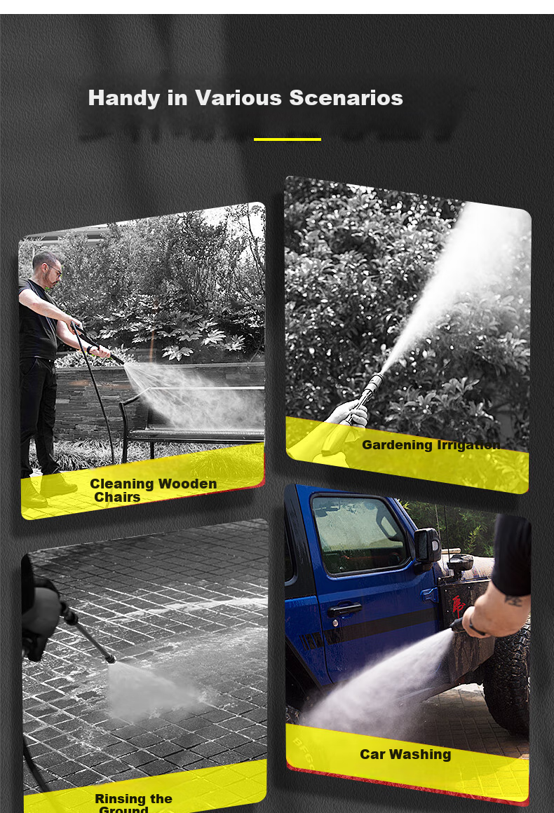 POHIR Car Washing Machine High-Pressure Water Gun, Household 220V Car Washer, Powerful Floor Cleaning Machine for Courtyard [Best-Selling Product] 3