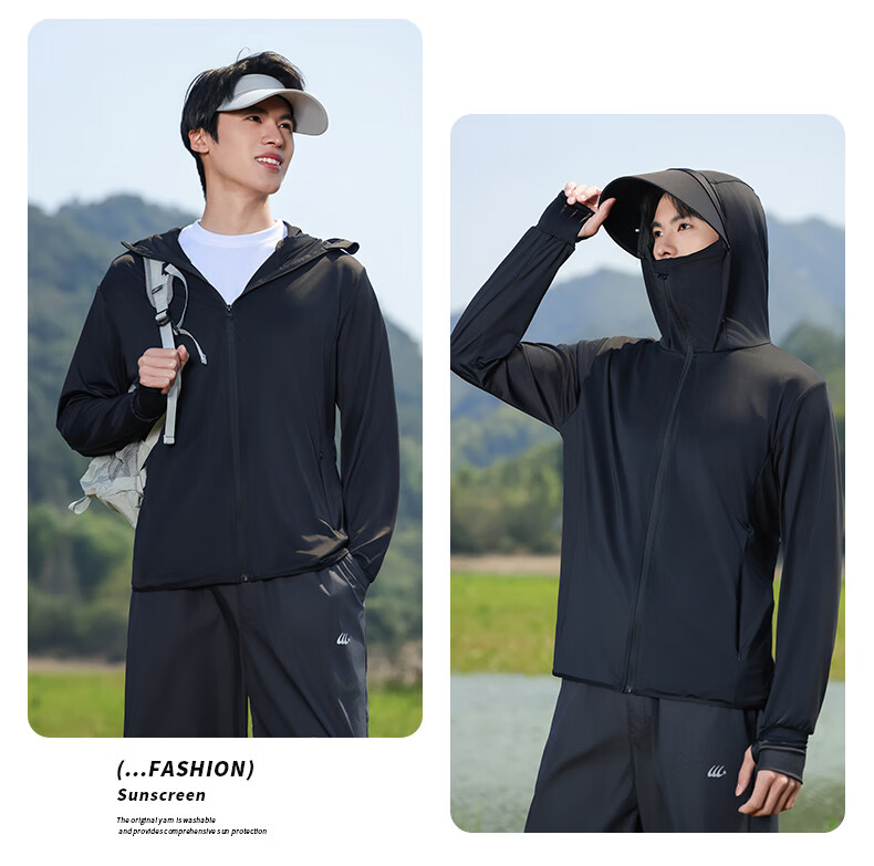 Combo Men's Ice Silk Summer UV Protection Ultra-Thin Breathable Cycling Outdoor Sun Protection Jacket Women's Fishing Coat 31