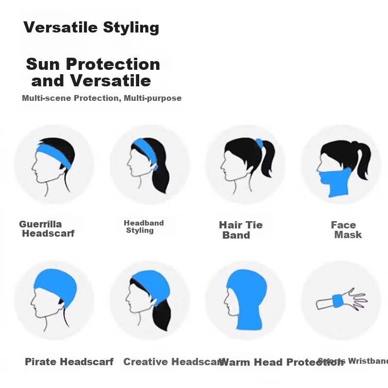 PEAK Sun Protection Face Mask for Men, Cycling Ice Silk Face Covering Neck Gaiter, Summer Outdoor Hiking Fishing Sun Protection Magic Headband, Gray
