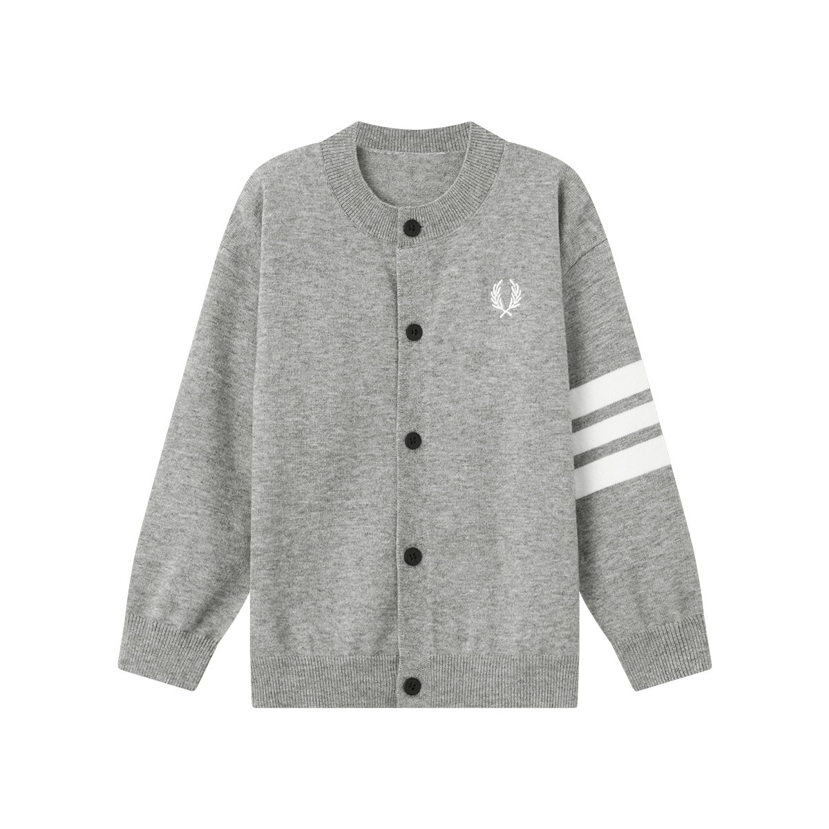 Duoduo Home Boys' Cardigan Sweater New Year Knit Jacket Spring Crew Neck School Style Versatile Top for Older Kids