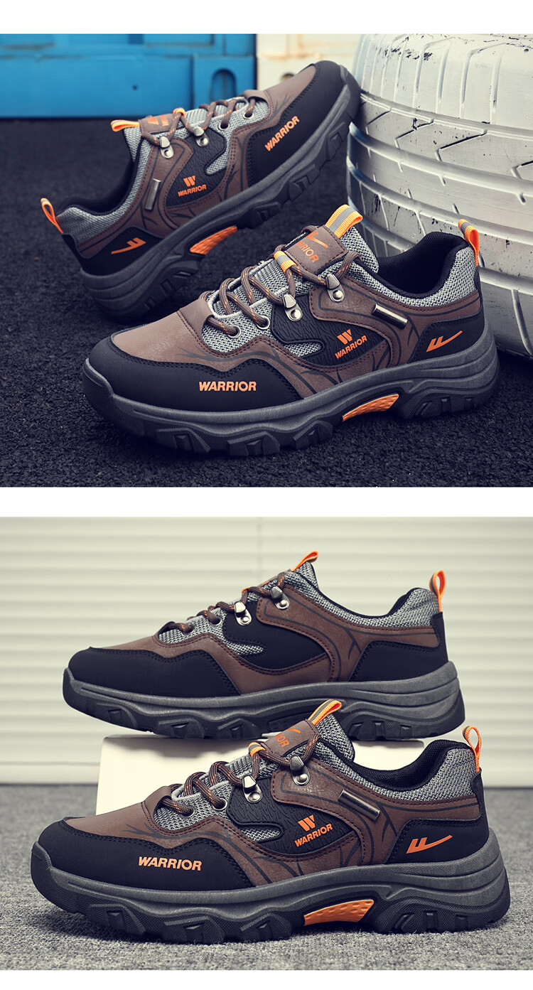 Warrior Men's Summer Breathable Work Office Sports Casual Non-slip Wear-resistant Safety Dad Shoes Black/Grey/Blue 43 22