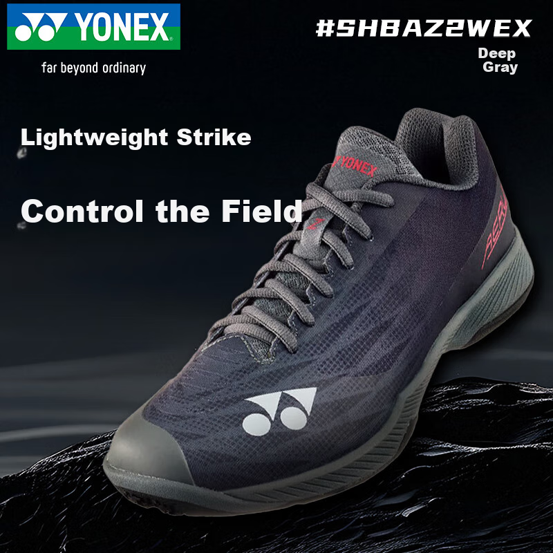 YONEX Badminton Shoes, Lightweight Professional Power Cushion, Wide Version for Men And Women, SHBAZ2WEX, Dark Gray, Size 38