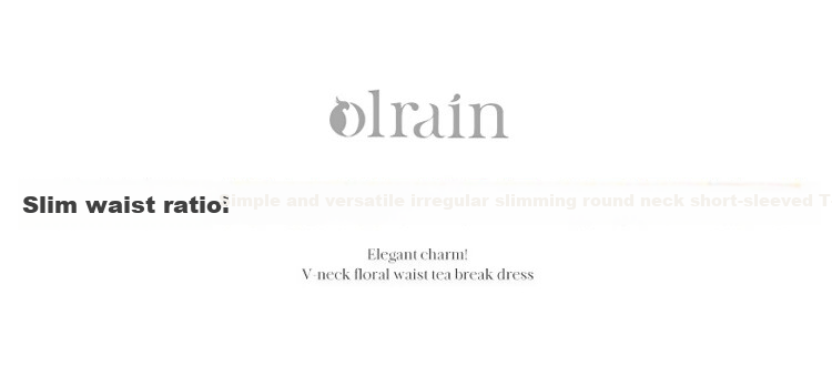 Olrain Irregular Pleated Waist-Tied T-Shirt Women's Summer Stylish Short Sleeve Top Milk Tea Color M 1
