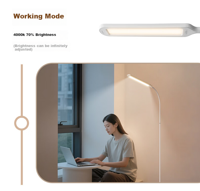 Huipu Floor Lamp Eye Protection for Living Room, Bedroom, Children's Study Room, Student Reading Desk Lamp, Piano Light, Freestanding Puli Guang 10