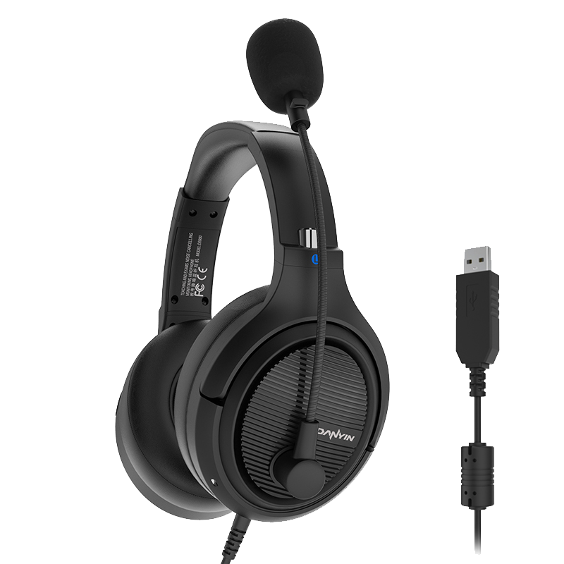 DANYIN D6000 English Listening And Speaking Exam Headphones, Active Noise Cancellation Earphones for Oral Exams, Head-Mounted for Middle School And College Entrance Exams, Listening Practice, Recording, Human-Machine Dialogue Headset with Microphone