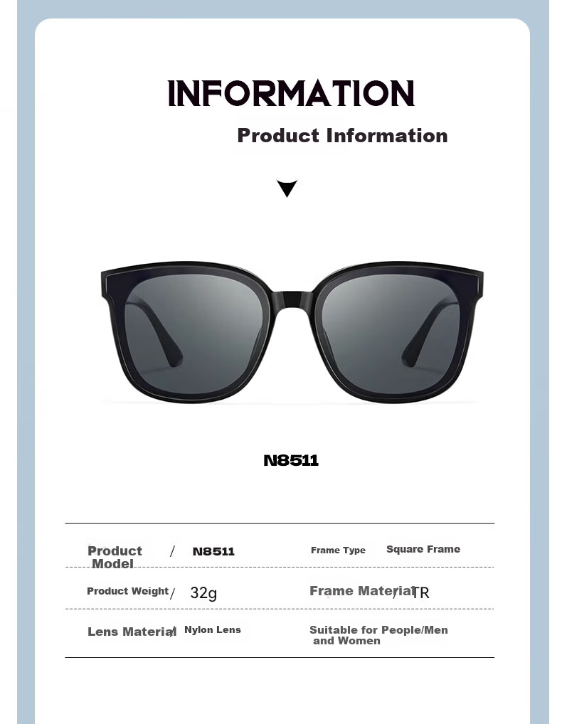 HORIEN Sunglasses for Men And Women, UV Protection Sunglasses, Same Style As Times Teenagers, New Model N8509 for 2025 11