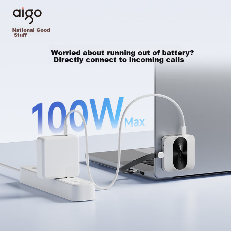 Aigo 500GB Portable Solid State Drive (PSSD), H1 Magnetic Expansion Dock, Card Reader, Screen Mirroring, USB Powered, Read Speed 1000MB/s, Direct Connection to Phone And Computer