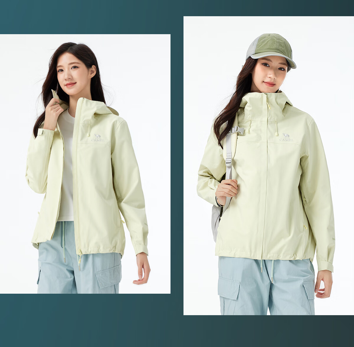 CAMEL Outdoor Eco-Friendly Fluorine-Free Jacket for Women, New Summer Single-Layer Lightweight Windproof Waterproof Mountaineering Coat for Men, 3XL 5
