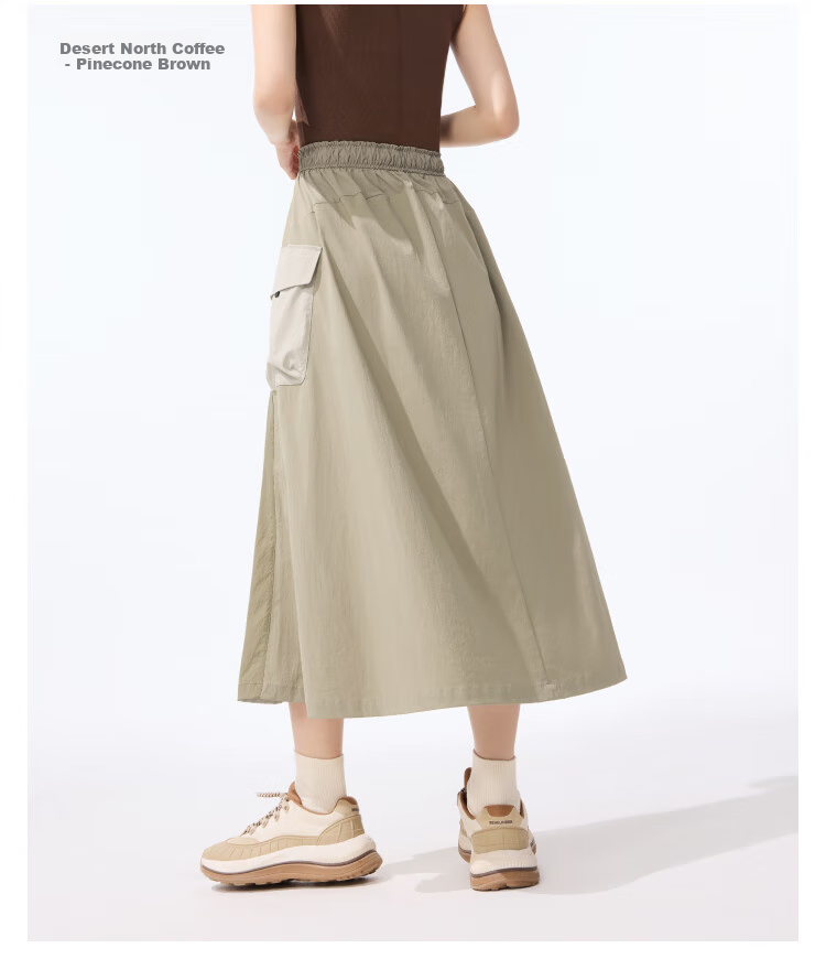 Beneunder Women's A-Line Skirt, Pleated Mid-Length Sun Protection Water-Repellent Workwear Umbrella Skirt, 2025 New Spring And Autumn Style WR237 11