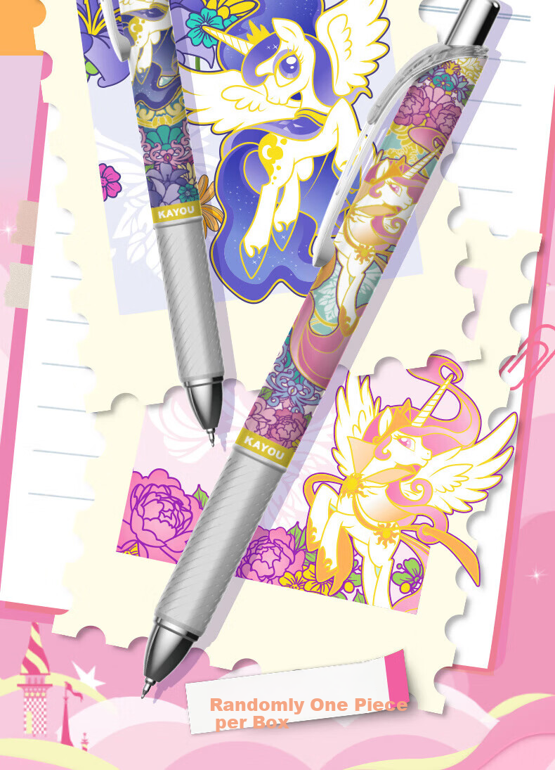 Kayou My Little Pony Blind Box Pen, Retractable Gel Pen, Signature Pen, Stationery, 0.5mm, Mid-Autumn Festival, National Day, Christmas Gift 3