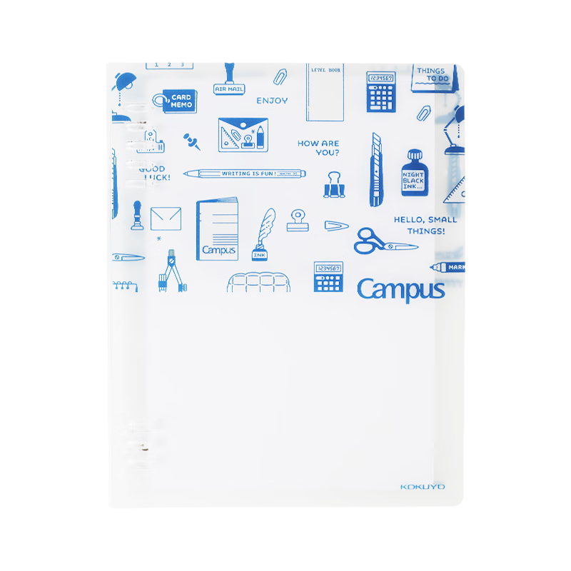 KOKUYO A5/40 Sheets/8mm Ruled Eric Collaboration Series Campus Compact Eight-Ring Loose-Leaf Notebook Large Capacity Deep Blue 1 Book WSG-RU8MP12
