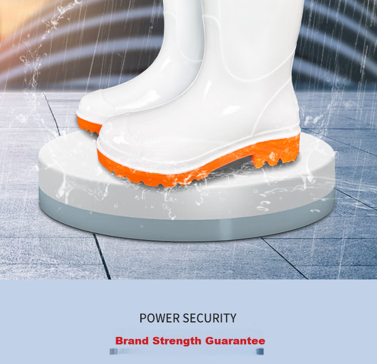 Gongtai Oil And Acid Resistant Food Safety Boots, Rain Boots Waterproof Boots, White, 508mm Height/37.5cm High, Size 40 2