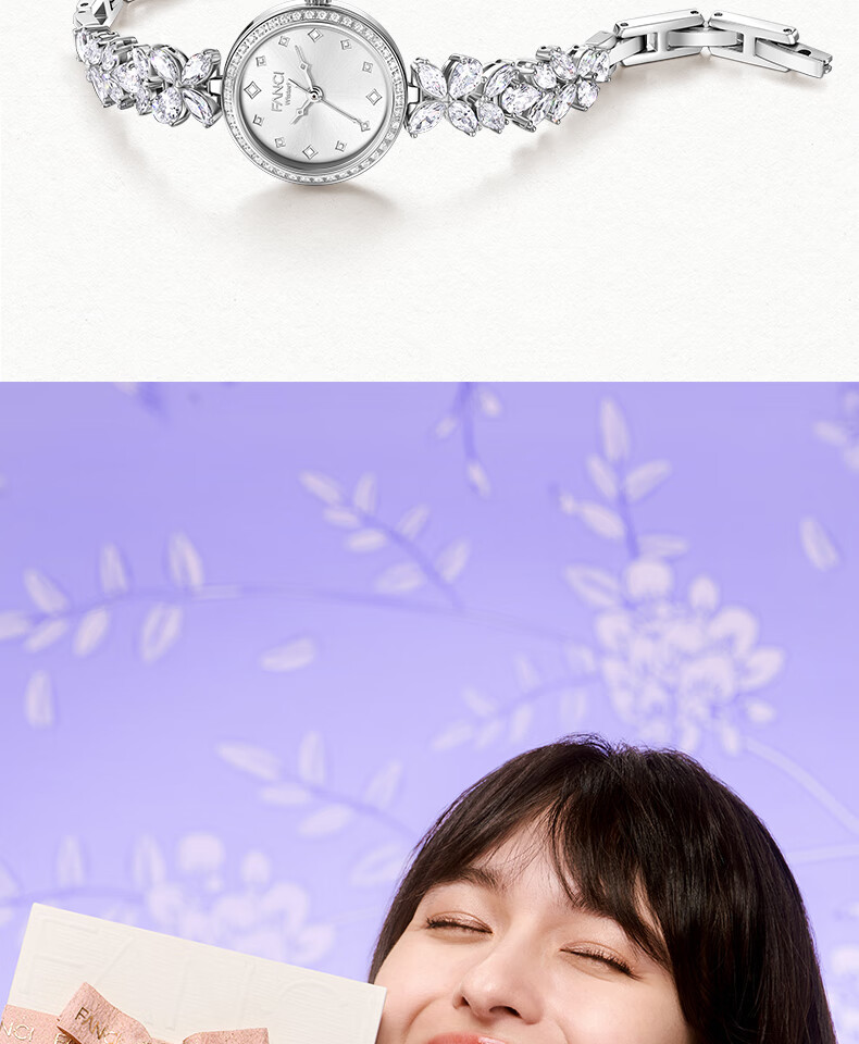 FanciFanci Wisteria Flower Women's Watch Anniversary Fairy Purple Birthday 520 Gift for Girlfriend 17