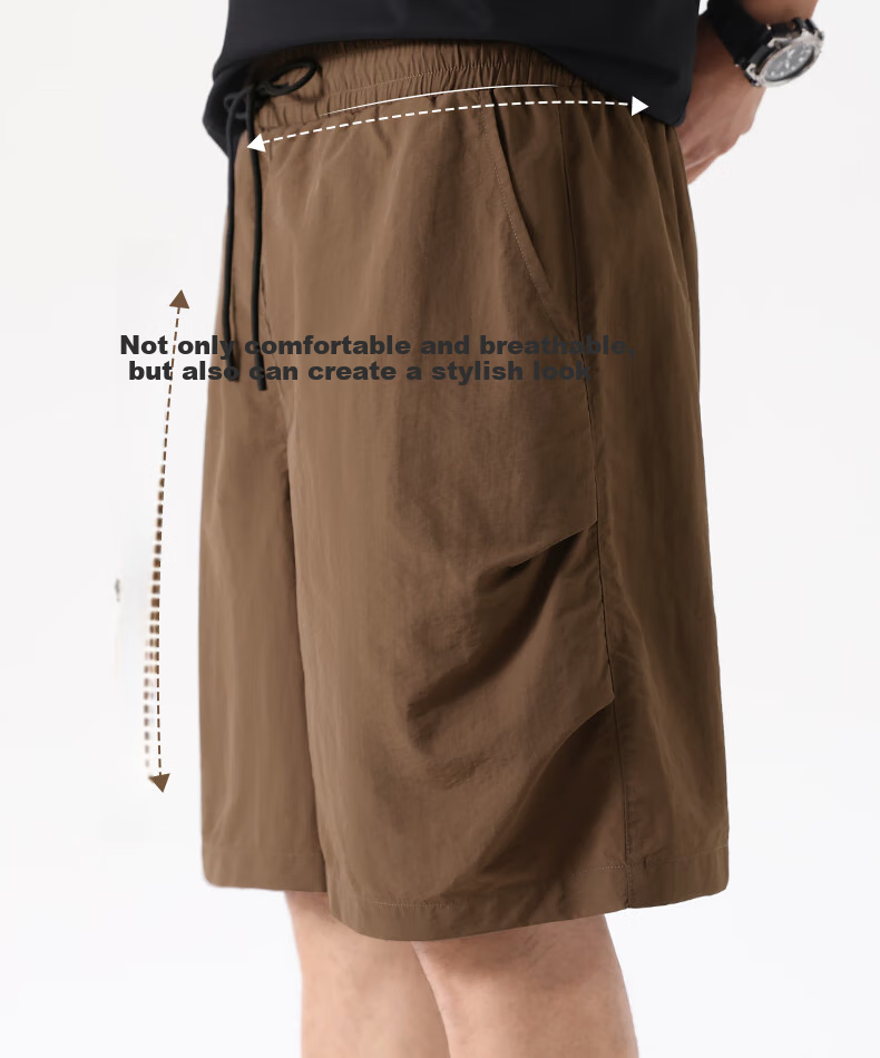 MINISO Men's Shorts, 2026 New American Trendy Workwear Style, Summer Outdoor Functional Loose-Fit Mid-Length Pants, Army Green, XL 23
