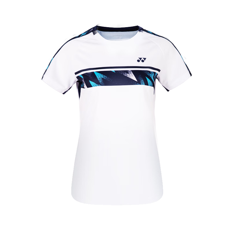 YONEX Badminton Shirt, Comfortable Breathable Sweat-Wicking, Running Fitness Sports Women's Short Sleeve, 210055BCR White XO