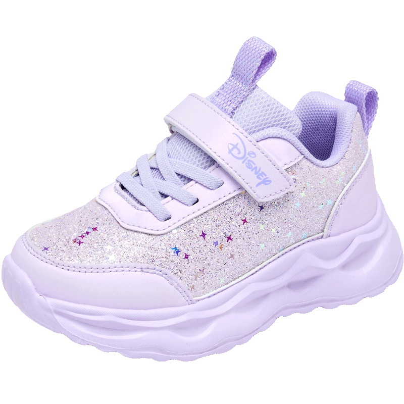 Disney Girls' Sports Shoes Children's Outdoor Comfortable Running Shoes Trendy Casual Shoes Light Purple Size 30