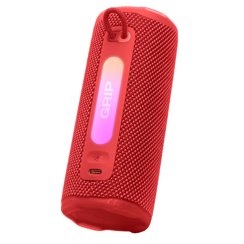 JBL [Wang Chulin's Choice] GRIP Neon Can Bluetooth Speaker, Portable Outdoor Wireless Bluetooth Mini Speaker, Camping And Cycling Subwoofer, Graduation Gift, Pomegranate Red