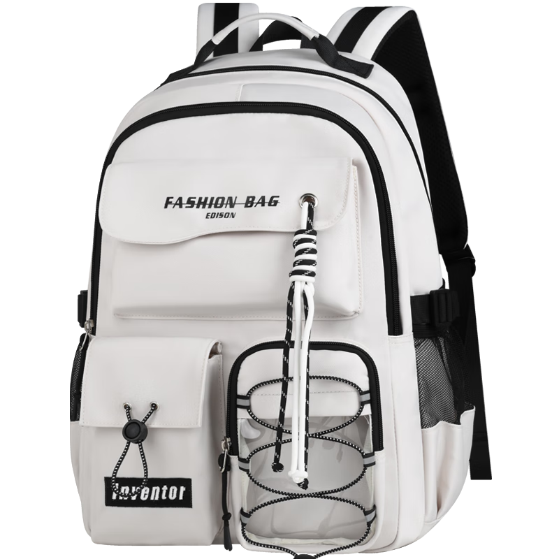Edison Inventor High School Student Backpack for Middle And College Students, Large Capacity Water-Resistant Backpack Travel Backpack 2551-2 Gray