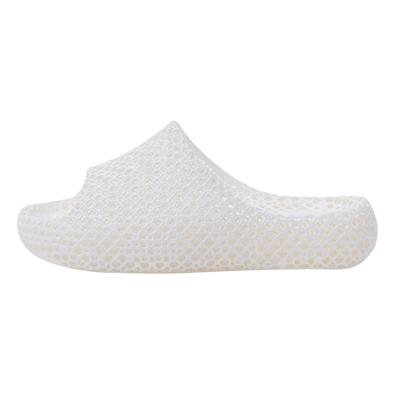 JD Original [3D Printed Slippers] Non-Slip Summer Outdoor Breathable Soft Elastic Sports Sandals, Nano Plain White, Size 41