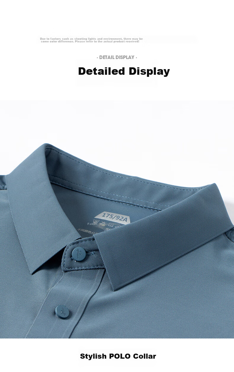 ROMON 7A Antibacterial Short Sleeve Polo Shirt Men Summer Cool Touch Sun Protection Business Shirt 18