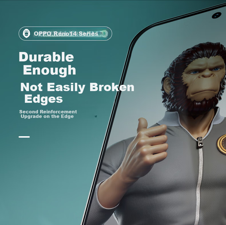 BLUEO Screen Protector for OPPO Reno14, High-Definition Tempered Glass Film, Shatterproof And Wear-Resistant Phone Protective Film 6