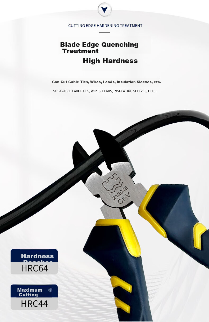 Great Wall Diagonal Pliers Professional Grade Cr-V European Style 160mm 6 Inch Wire Cutting Pliers 213046C 4