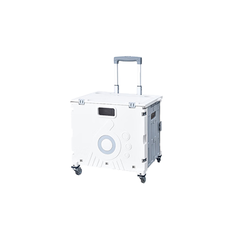 Guli Huang Supermarket Folding Shopping Cart 60L Outdoor Camping Trolley Household Grocery Cart Foldable Pull Rod Cart