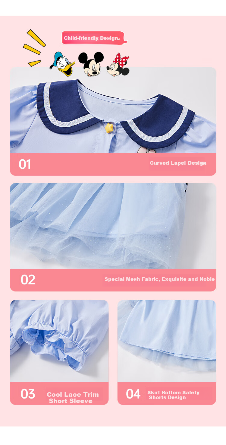 Disney Girls Elsa Princess Dress Autumn 2025 New Arrival Girls' Dress 2