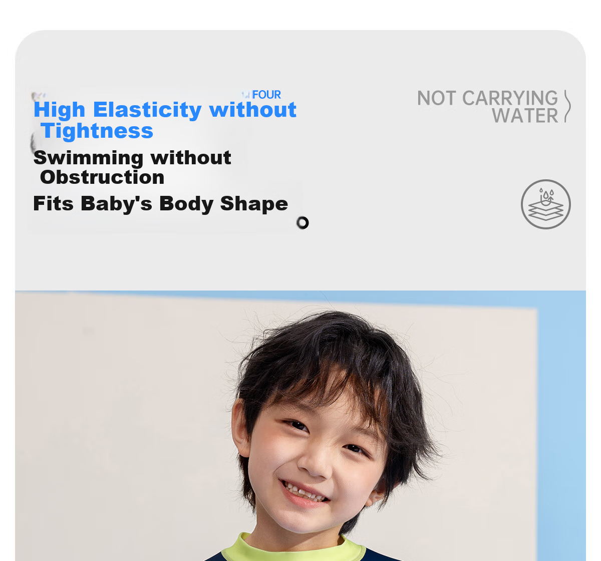 361° Children's Swimwear, Swimming Goggles And Swim Cap Set, Boys' Two-Piece Swimsuit, Quick-Drying Hot Spring Swimwear for Boys 4