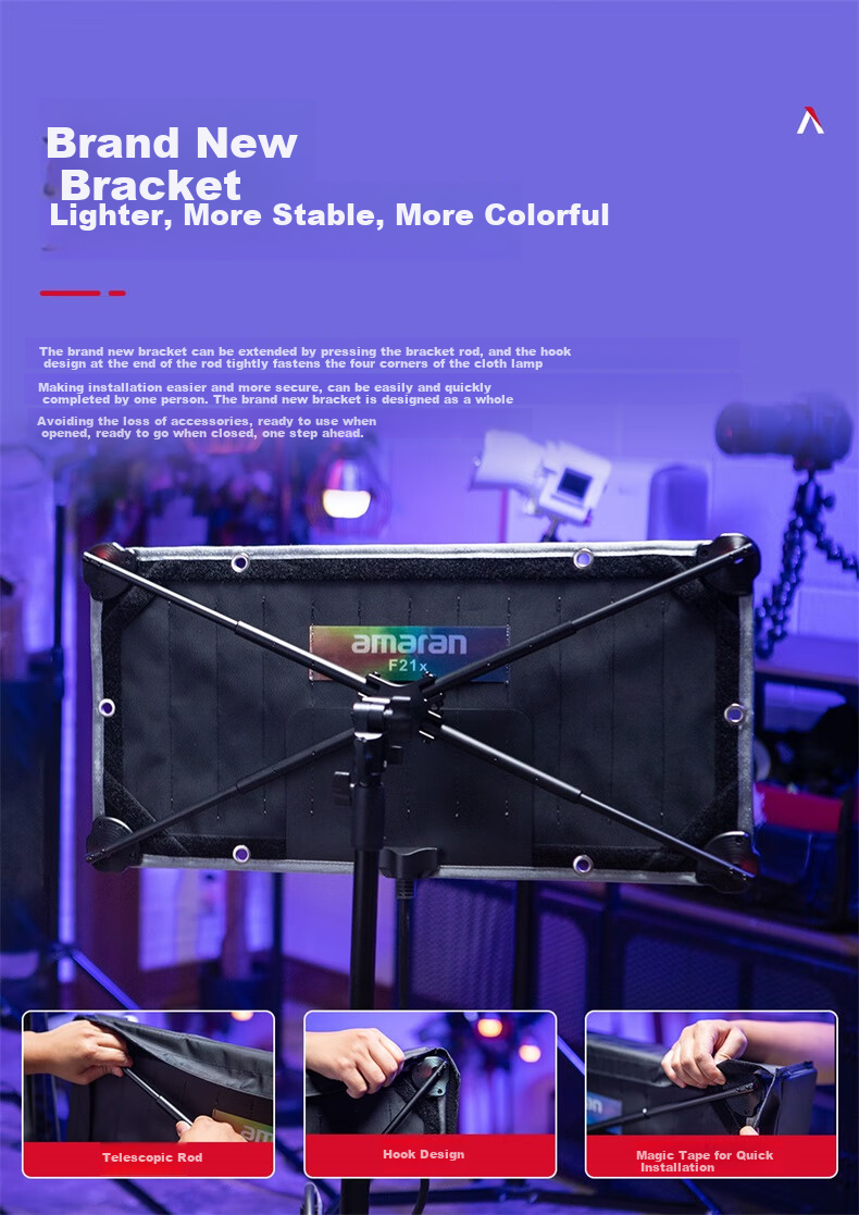 Aputure F21X Roll-Up Light, Live Streaming Fill Light, Adjustable Cool And Warm Color Temperature, Portable for Portrait Photography, Video Photography Light, Continuous Light 23