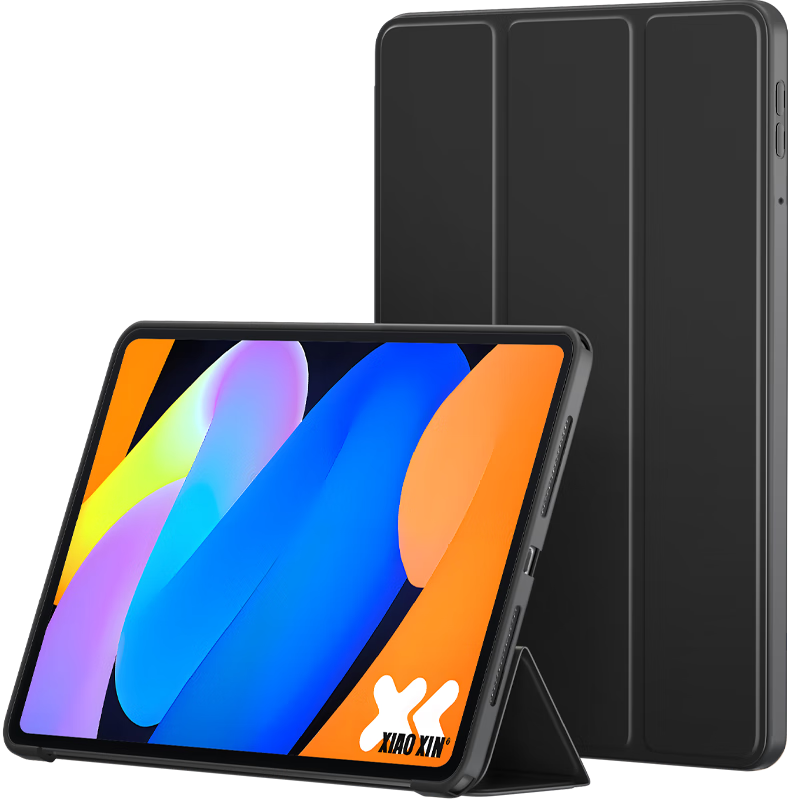 BIAZE Compatible with Lenovo Xiaoxin Pad 2025 Protective Case, Lenovo Tablet 11-Inch Protective Cover, Smart Sleep Thin Four-Sided Full Protection PB590-Jingang Black