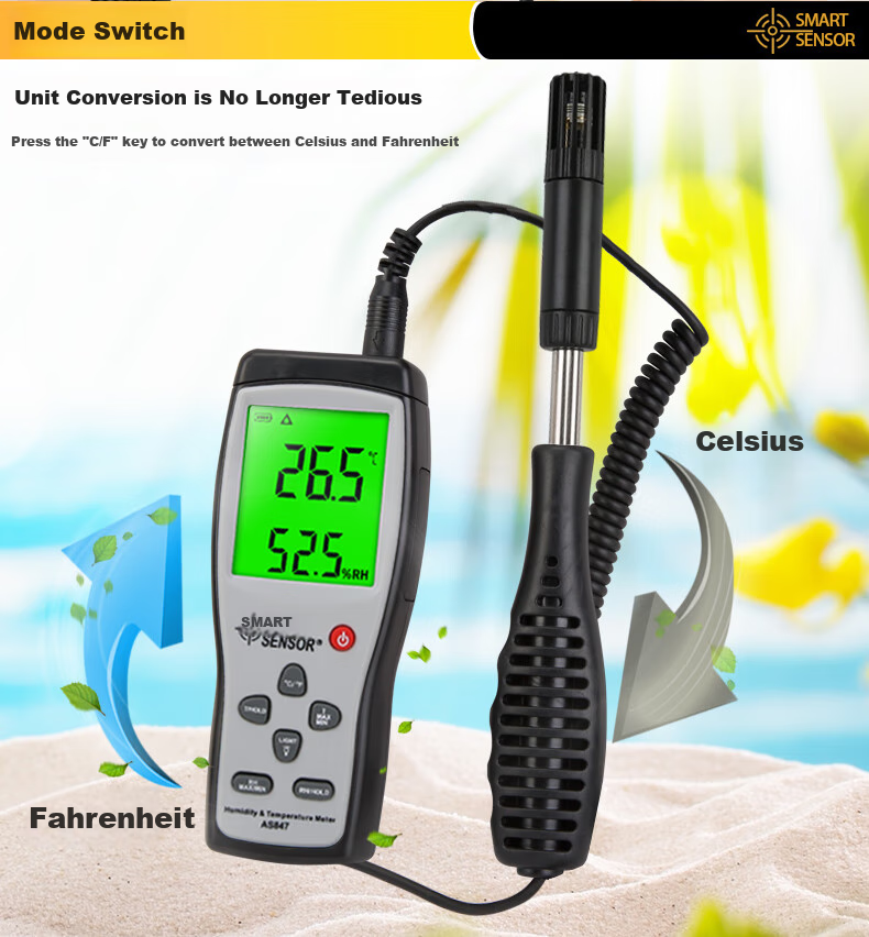 Xima AS847 Industrial-Grade Temperature And Humidity Meter, Environmental Temperature And Humidity Tester, Temperature And Humidity Testing Instrument 4