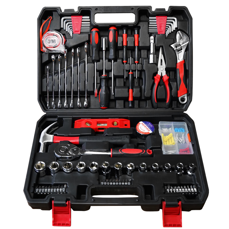 Oread Auto Repair Tool Set Socket Wrench Ratchet Wrench Full Set Motorcycle Repair Toolbox