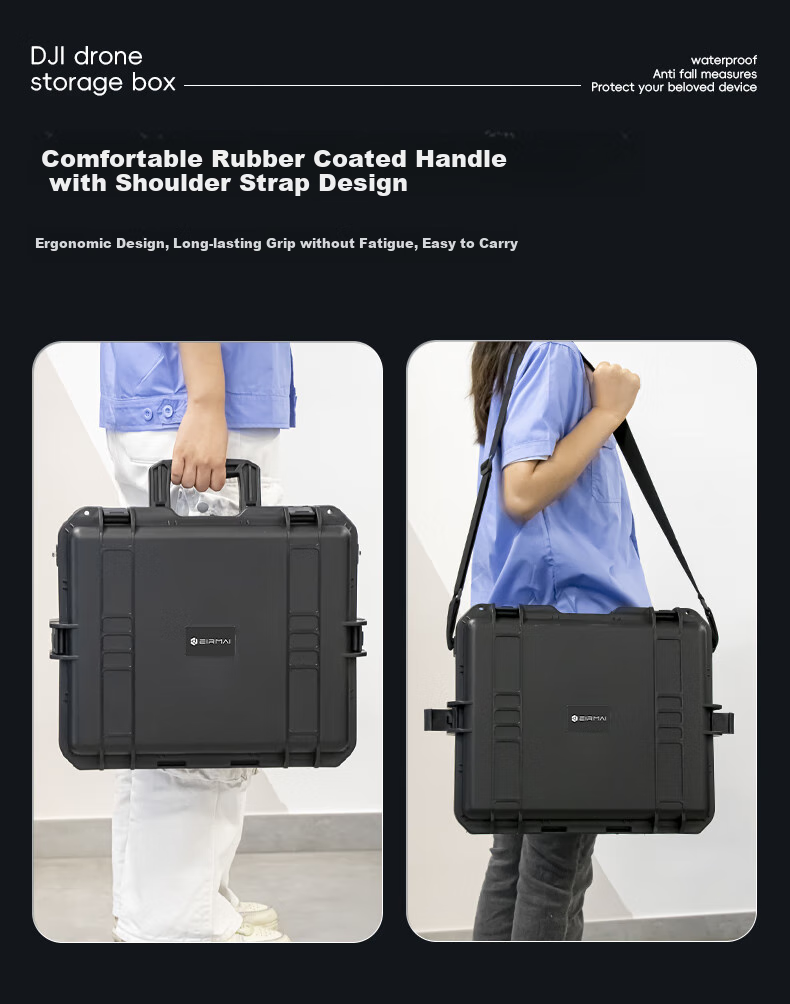 EIRMAI R201 Suitable for DJI Drones, Digital SLR Cameras, Safety Cases, Multifunctional Storage Boxes, Instrument Cases, Photography Equipment, Lenses, Moisture-Proof Boxes, Black 6