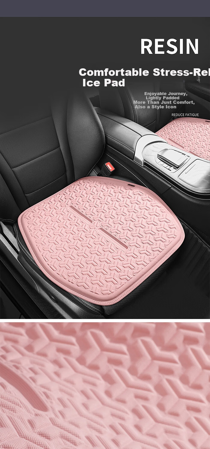 Digalun Universal Car Seat Cushion Four Seasons Breathable Ventilated Gel Backrest Rear Seat Driver Mysterious Black 3