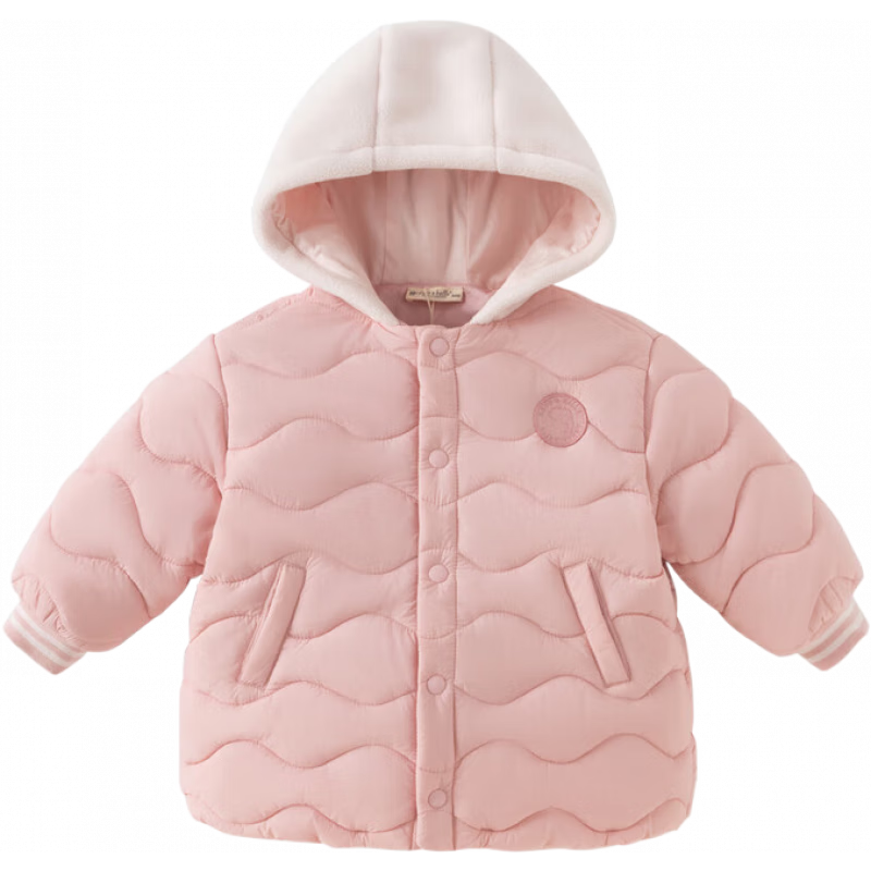 DAVE & BELLA Kids Patchwork Cotton Jacket Autumn Winter Boys Girls Water-Repellent Hooded Coat Class A