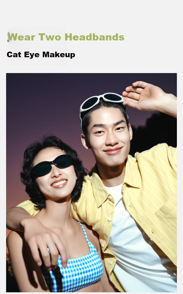 Beneunder Sunglasses for Men And Women, UV Protection, Cycling Glasses, Outdoor Beach Photography, Hair Styling, High Crown Contouring 21