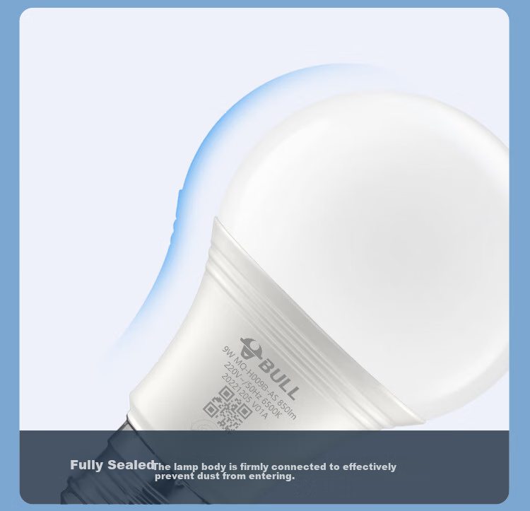 BULL LED Sensor Bulb, E27 Screw Base, High Brightness And Translucency, 9W White Light (Daylight Color), 6500K 11