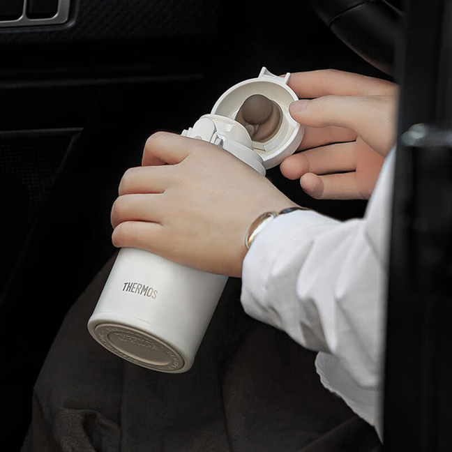 Термос THERMOS TCMD-300S, 280 мл, нержавеющая сталь 316L, с силиконовым основанием, для мужчин, женщин и детей, цвет: Лэнъяньбай