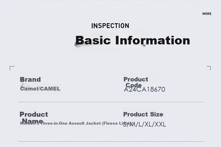 CAMEL Outdoor Three-In Jacket for Men And Women, Autumn And Winter New Fleece Inner Layer, Windproof And Waterproof Coat, Mountaineering Wear 17