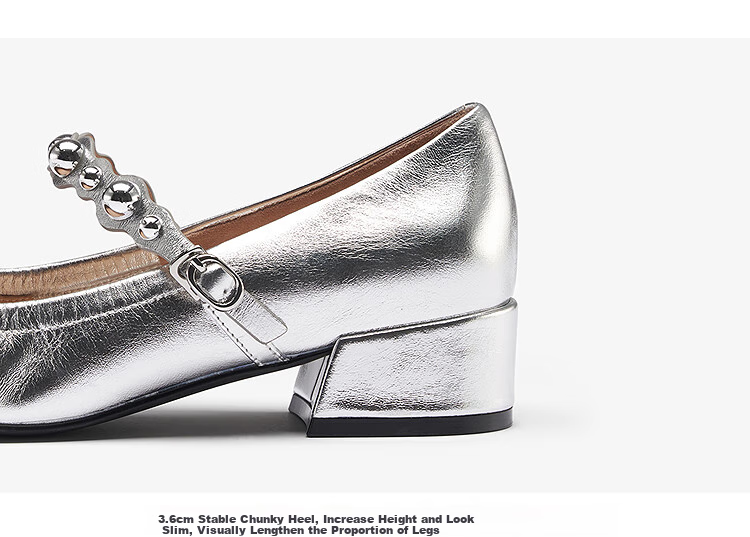 Le Saunda 2025 New [Crystal Princess] Versatile Mary Jane Flats for Women 34802, Champagne Gold GDL, Size 36 8