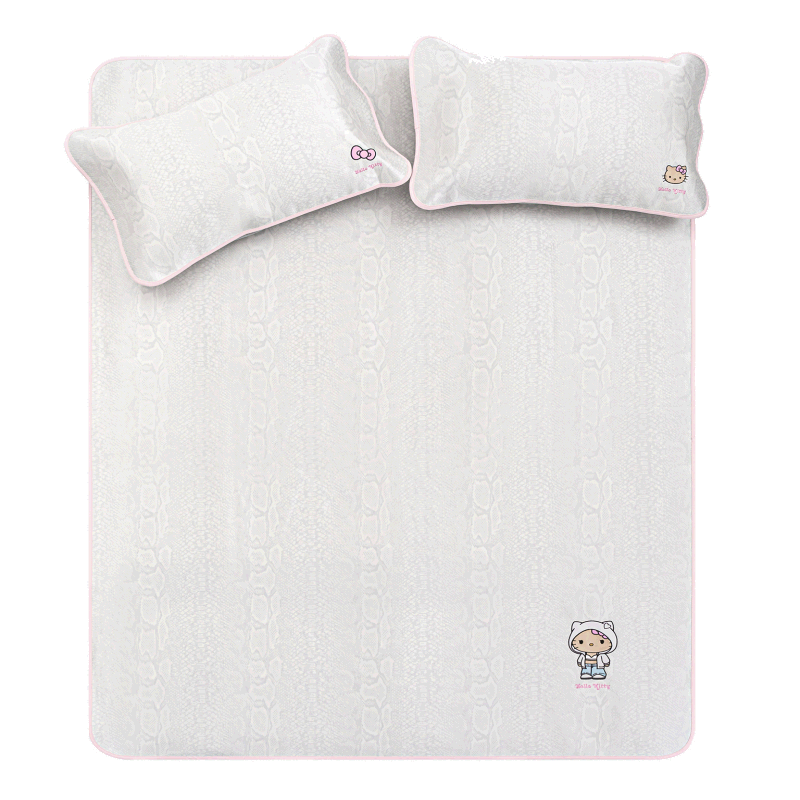 Tbh Sanrio Hello Kitty Ice Silk Summer Cooling Mat Machine Washable Soft Mat 120x200cm with Straps