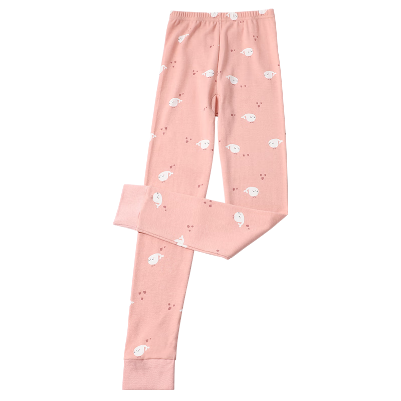 Dingguagua Children's Cotton Thermal Leggings Girls Autumn Winter Thin Warm Underwear Pants Full Cotton Sleepwear for Older Kids